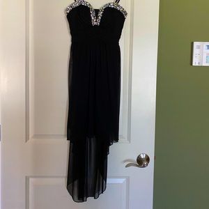 High Low Strapless Formal Dress